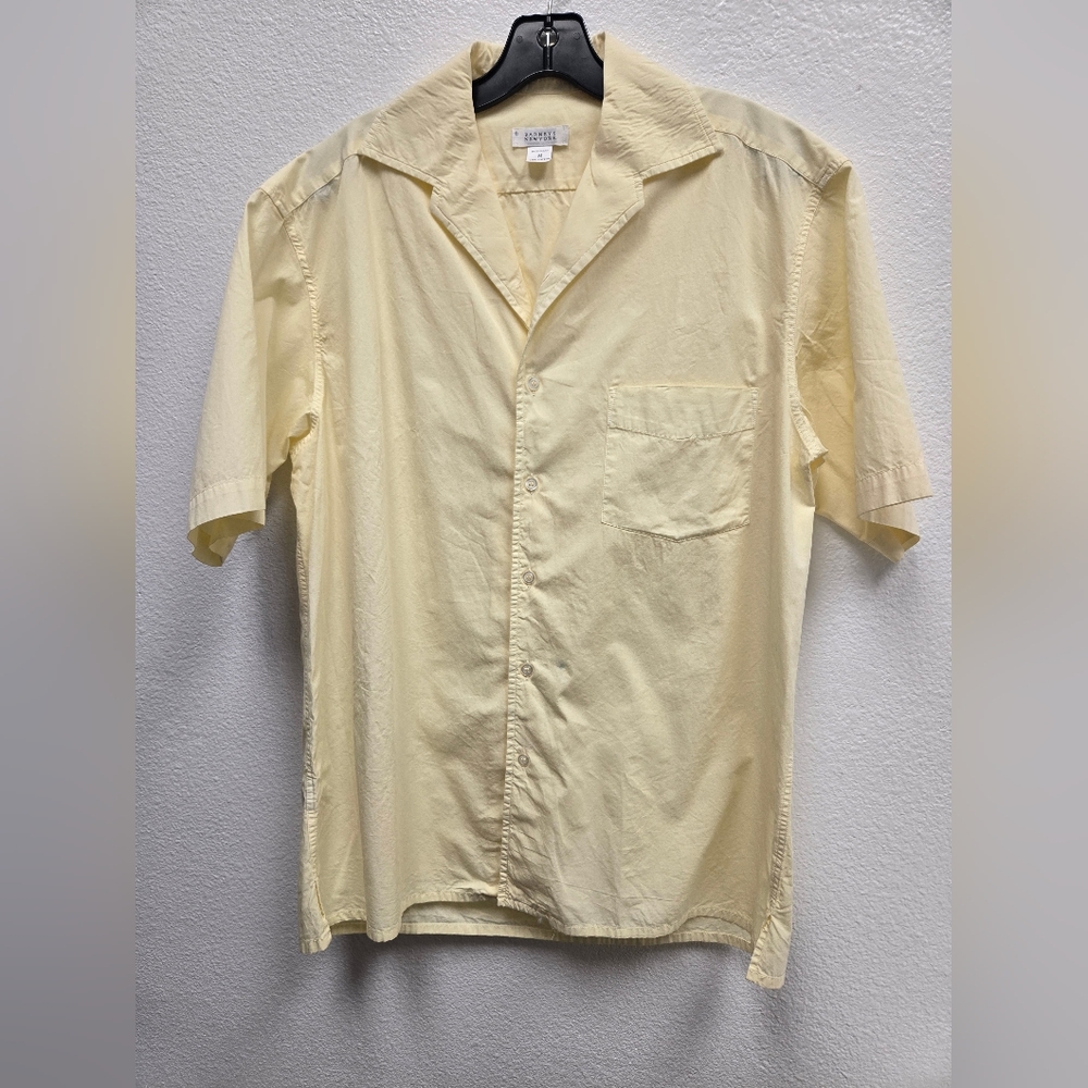 Barneys New York Light Yellow Short Sleeve Shirt